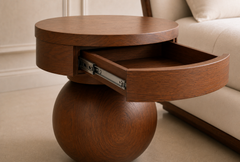 Solenne Walnut wave bed set styled in a bedroom by Z Galleria