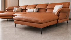 The Verona Caramel Sectional Sofa