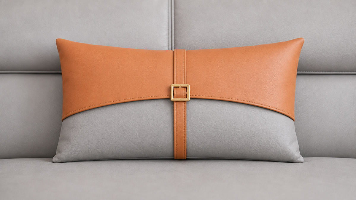 The Solace Grey & Caramel Sofa — alternate product view 5