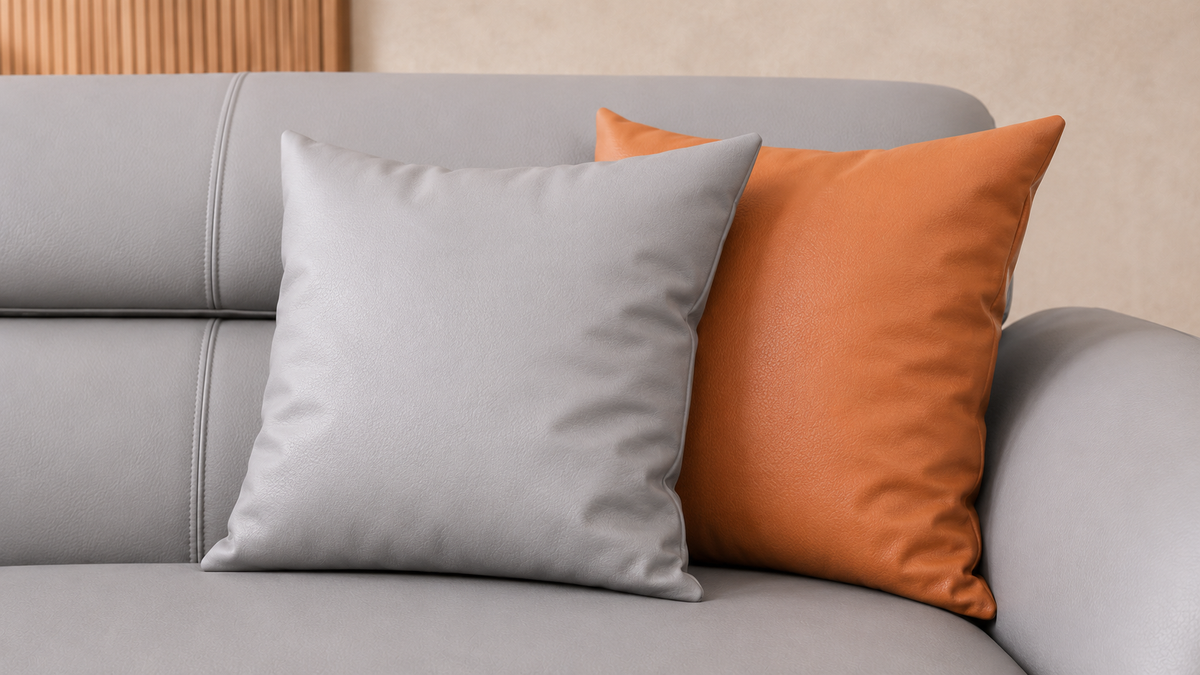 The Solace Grey & Caramel Sofa — alternate product view 6