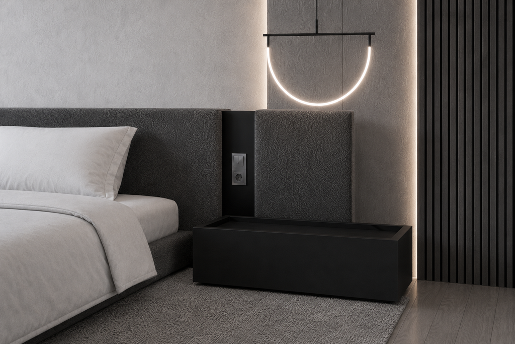 The Veyra Bed Set styled in a bedroom