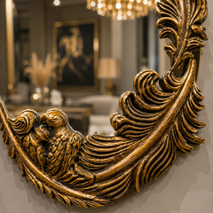Gold Crest Bird Mirror