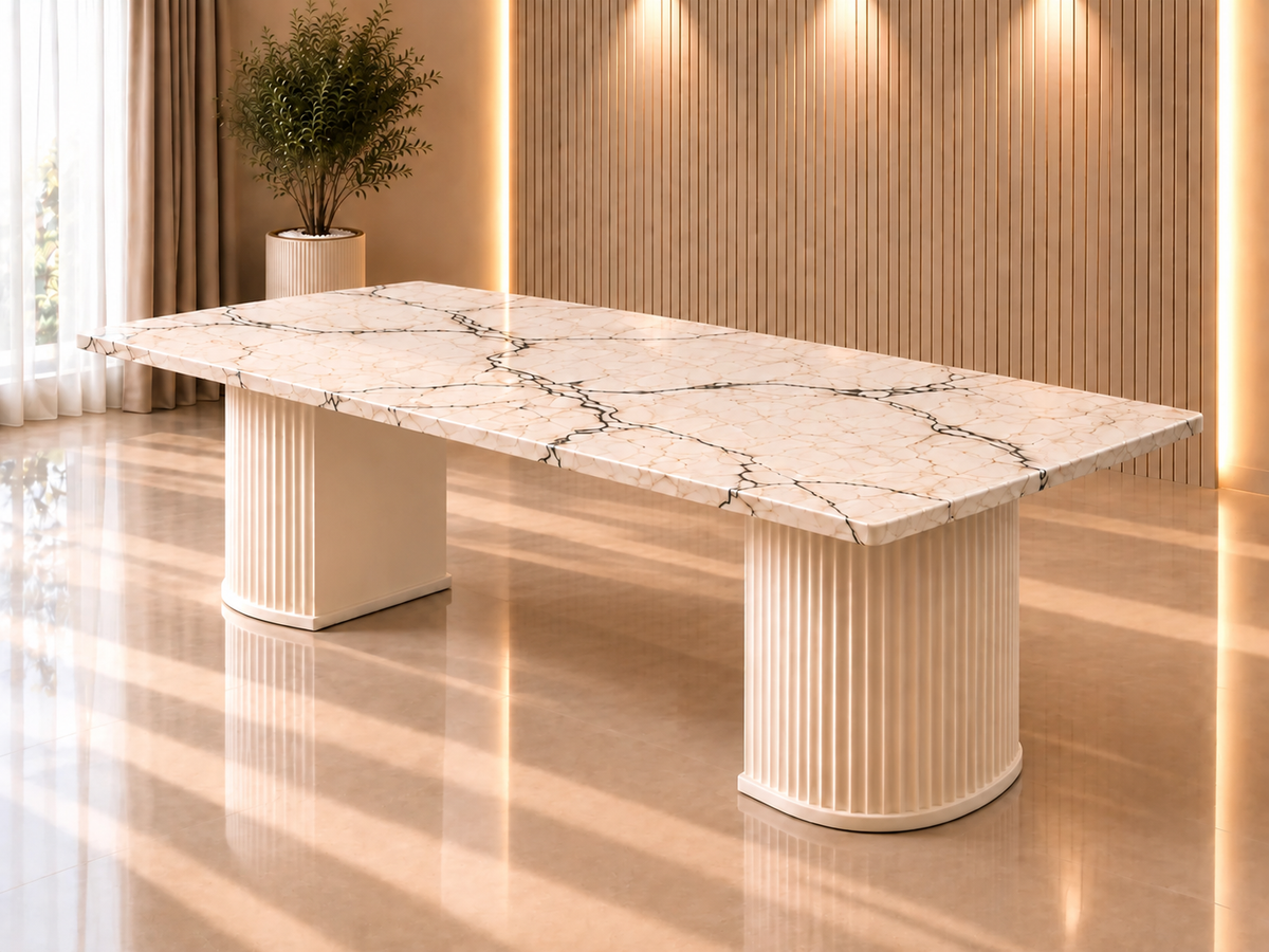 Noir Arc Marble Dining Set