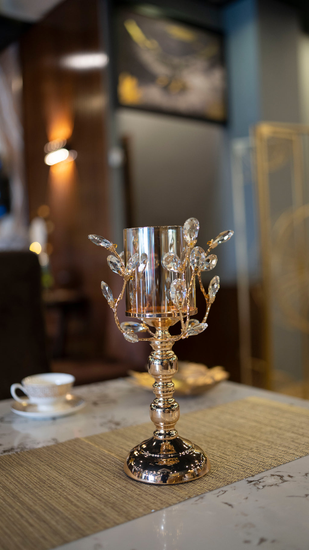 Leaf Candle Holder (Gold) Large - Z Galleria