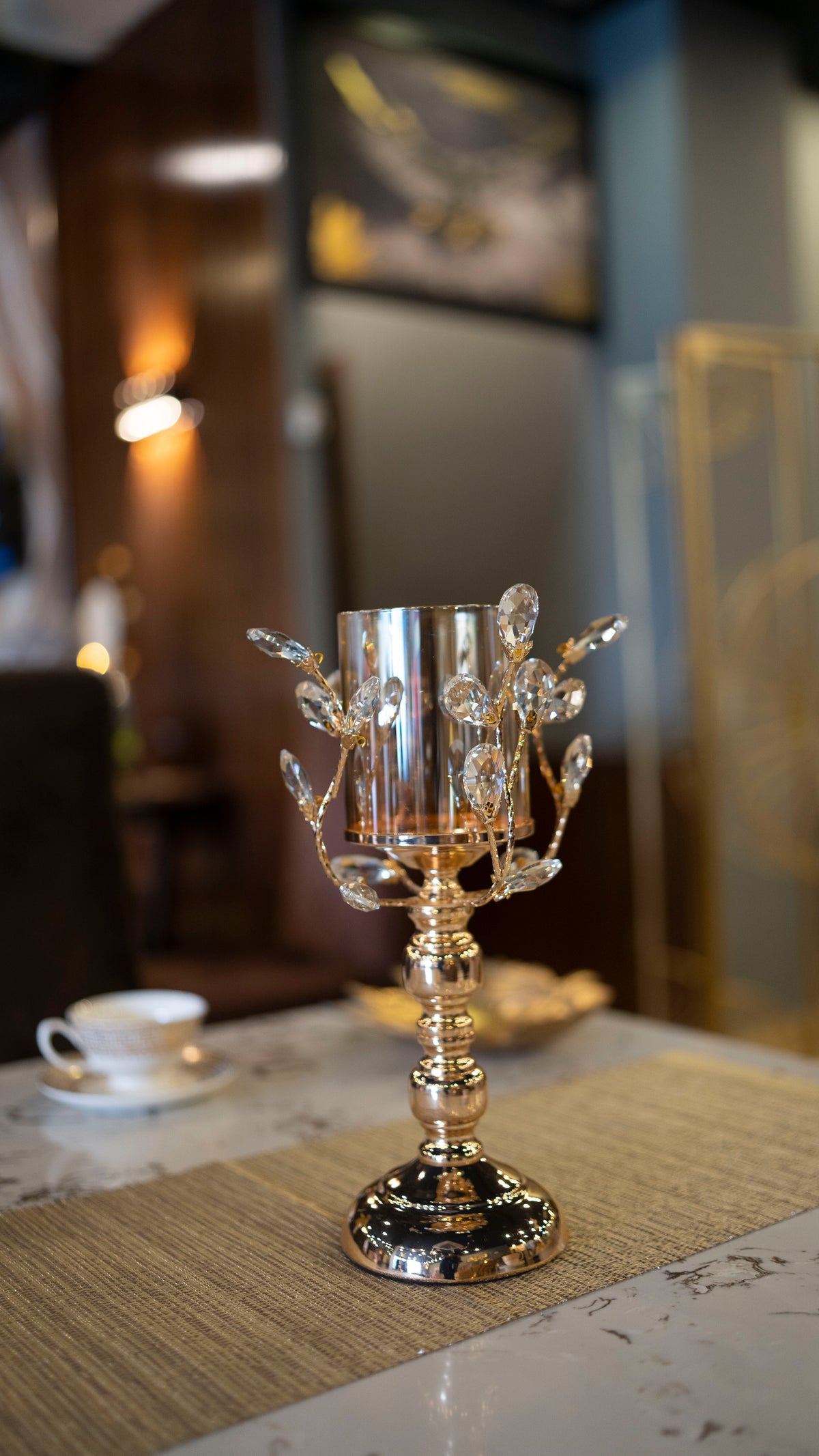 Leaf Candle Holder (Gold) Large - Z Galleria
