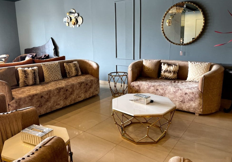The Curve Velvet Sofa Set — alternate product view 2