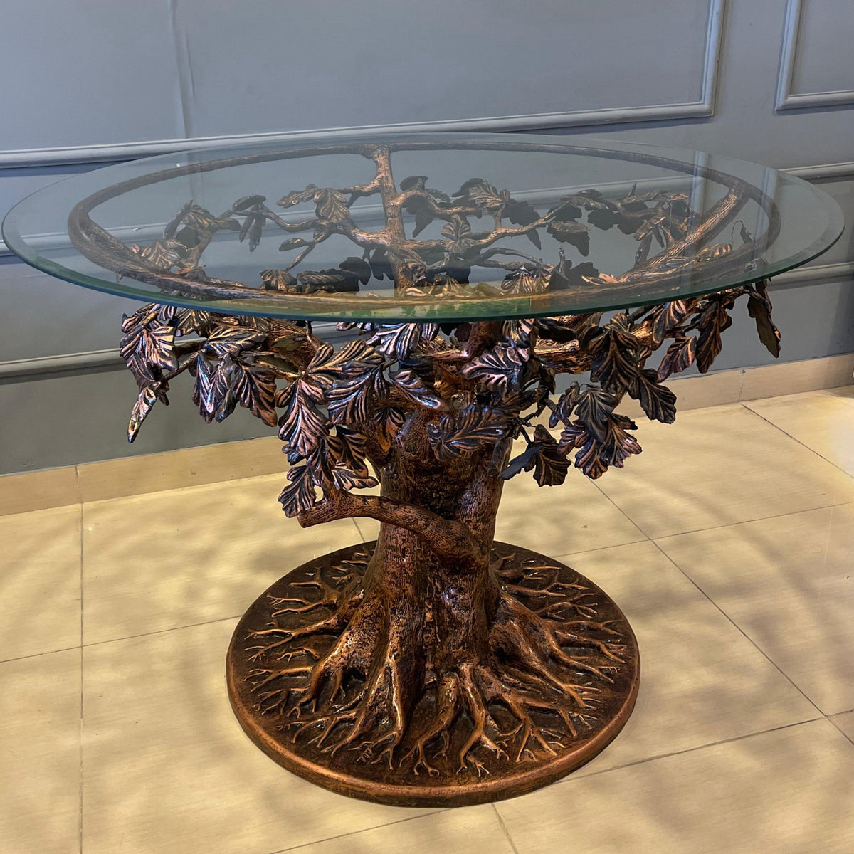Hand-Carved Tree Foil Centre Table — featured product view