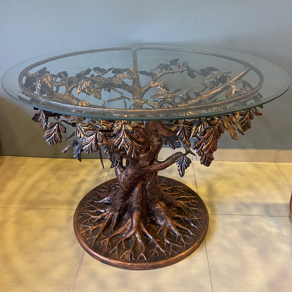 Hand-Carved Tree Foil Centre Table — alternate product view 2