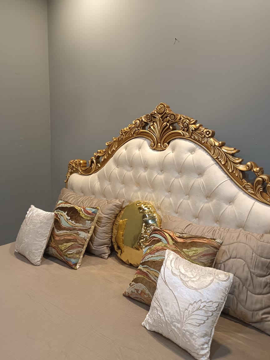 Wedding bed set headboard detail