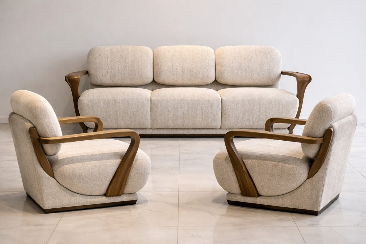 Artisan Bouclé Office Sofa (5-Seater) by Z Galleria