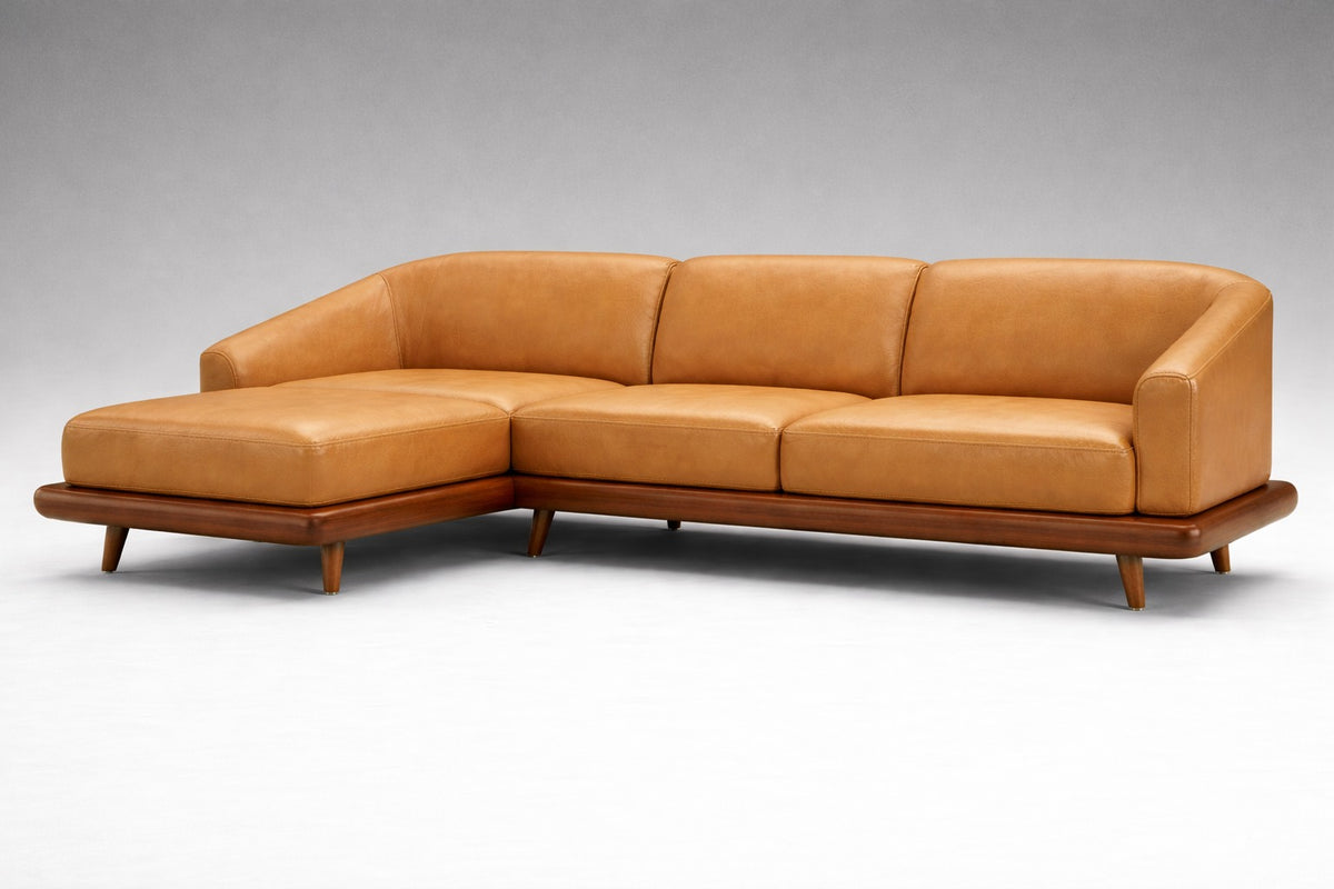 Custom Solid Wood Base Office Sofa (4-Seater)