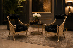 Royal Wing Velvet Designer Chair (Customize)