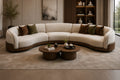The Walnut Arc — 6 Seater Curved Sofa by Z Galleria