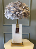 Black Grey Fur Shade - Z Galleria