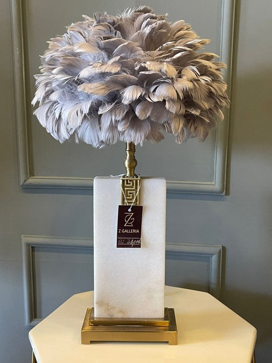 Black Grey Fur Shade - Z Galleria