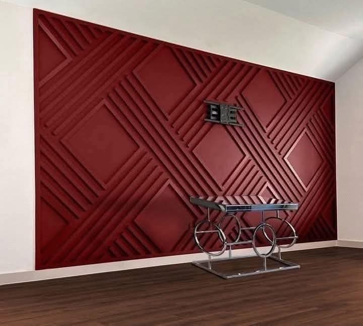 Modern wall molding design styled in a room
