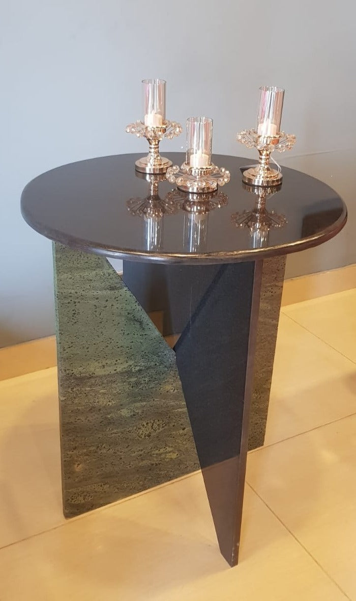 Round Black Marble Coffee Table — alternate product view 5