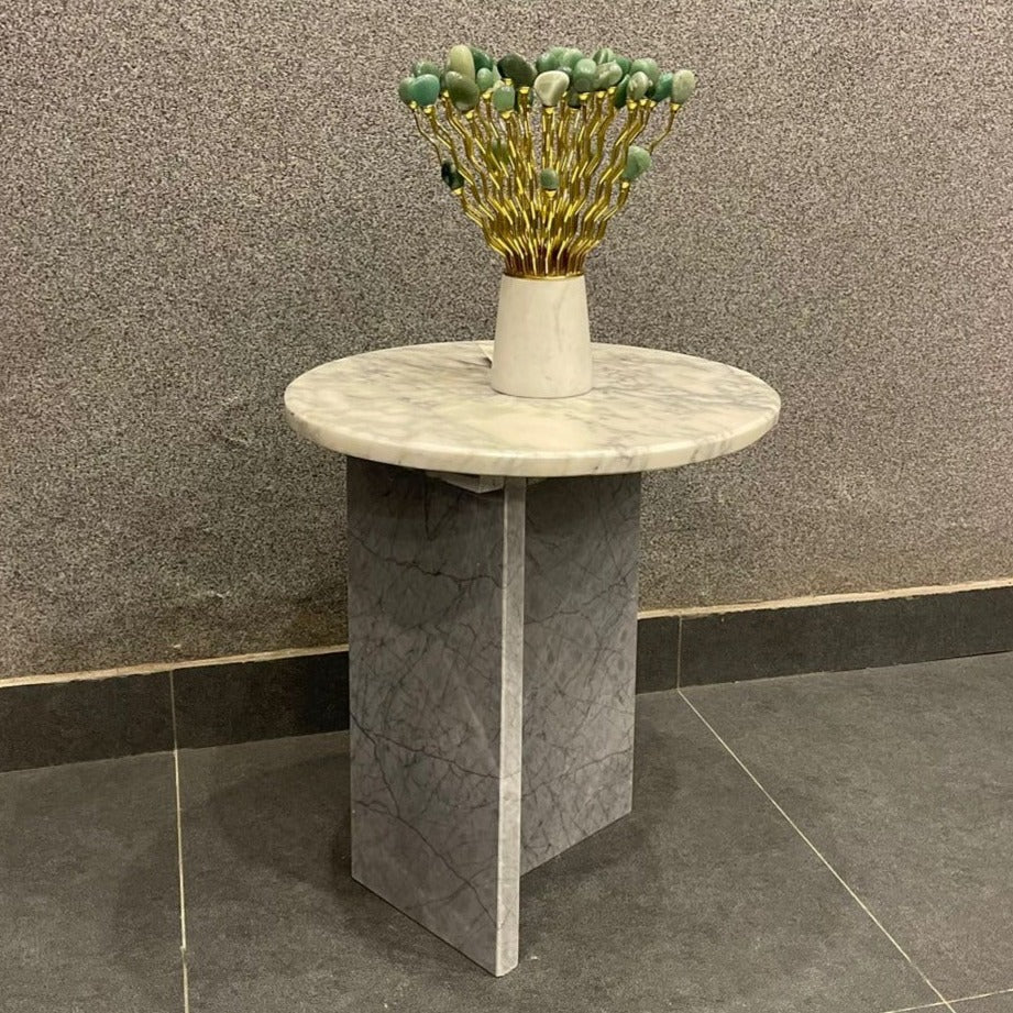 The Harmon White Marble Accent Table — featured product view