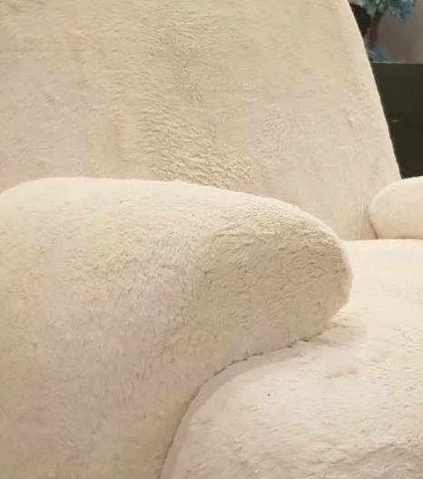 Nordic White Boucle Sherpa Rocking Chair & Lounge Chair - Zeegalleria