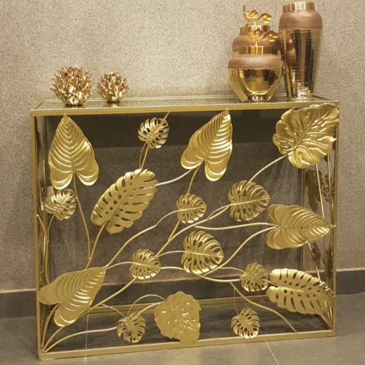 Gold Stainless Steel Console Table — featured product view