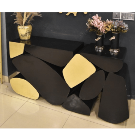 Modern entry foyer table detail view