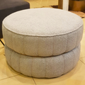 Round upholstered ottoman footstool by Z Galleria