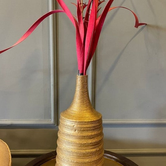 Fiber Gold Vase - Z Galleria