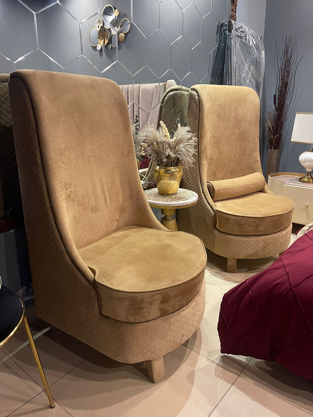 High-Back Room Lounge Chair, Set — alternate product view 2
