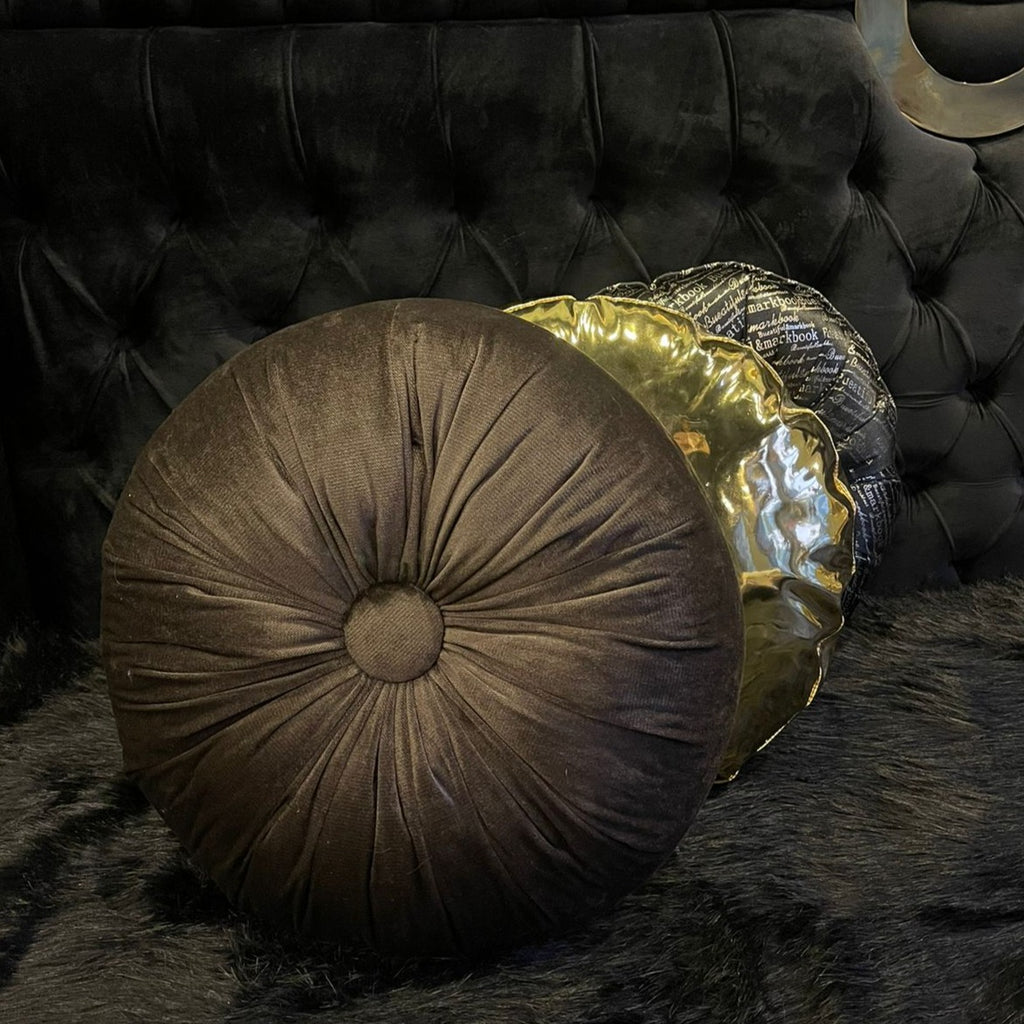Brown Round Cushion - Z Galleria
