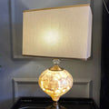 Oval Milky Lamp with Shade - Pair - Z Galleria