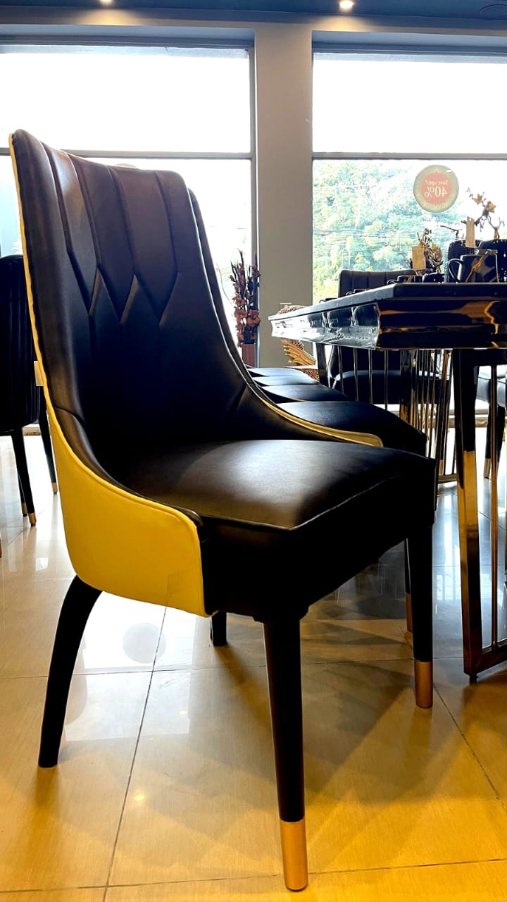 Italian luxury dining chair side profile