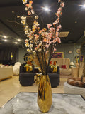 Golden ceramic flower vase by Z Galleria