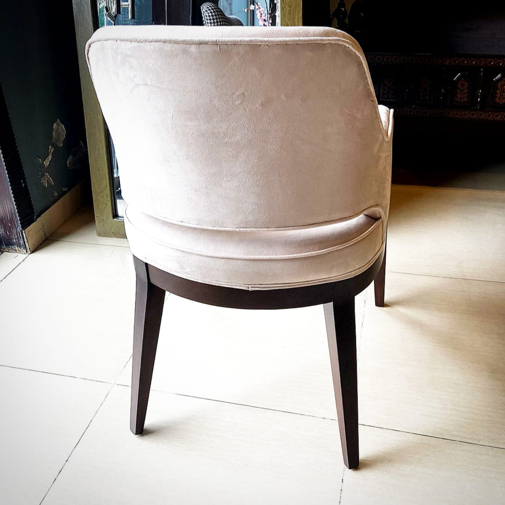 Modern classic dining chair detail view