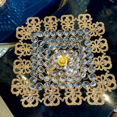Luxury Golden Crystal Fruits Serving Platter