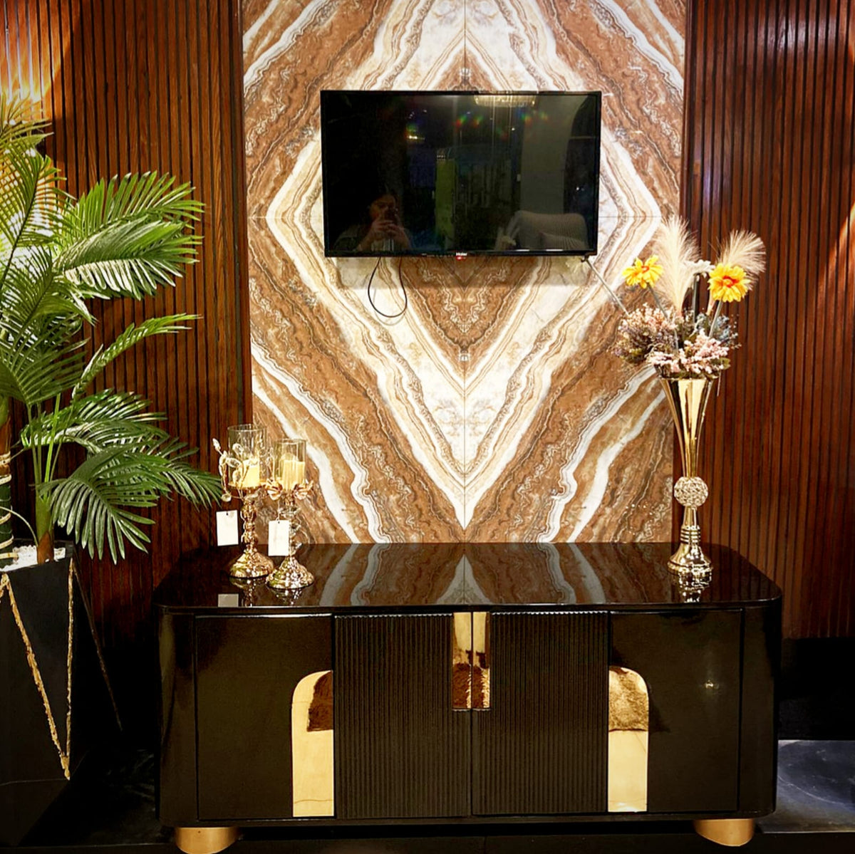 Modern storage media console by Z Galleria