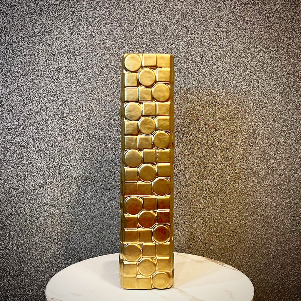 Signature tall indoor vase detail view