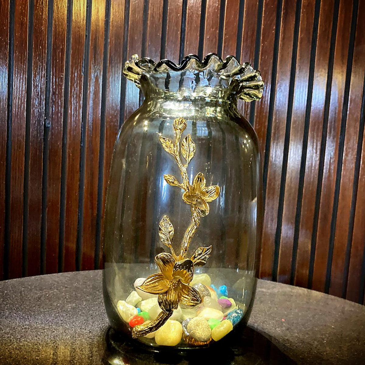 Matte black glass jar set side profile