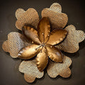 Copper flower wall art pair by Z Galleria