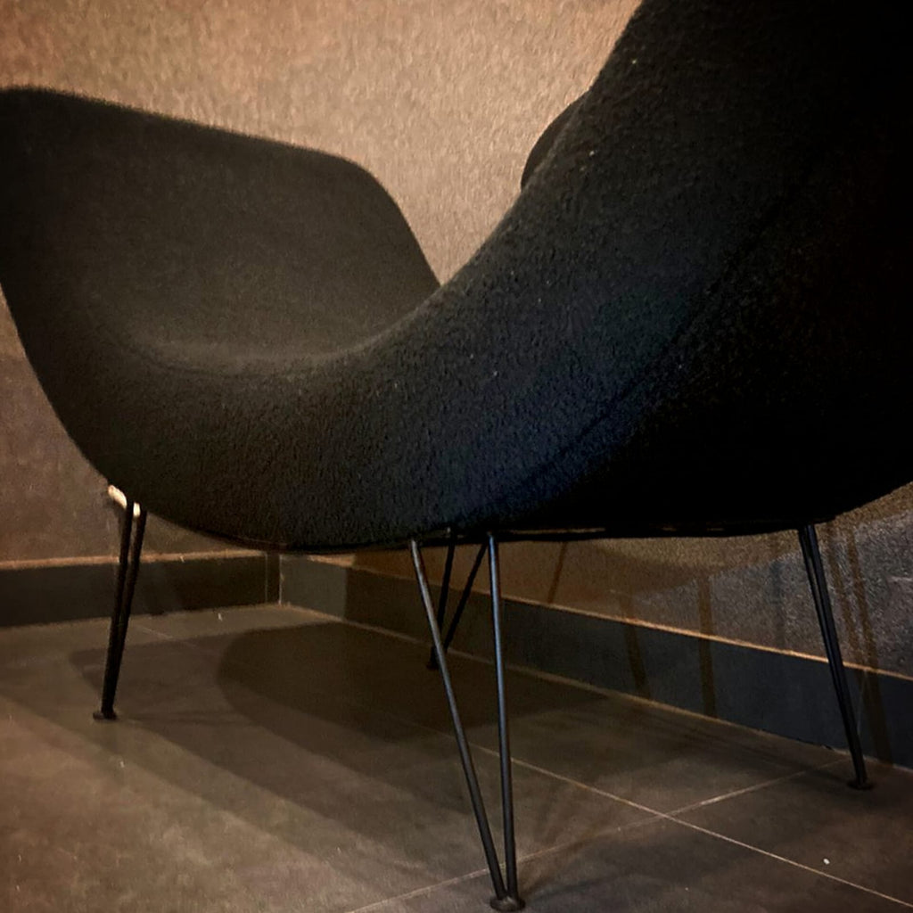 Reversible lounge chair styled in a room