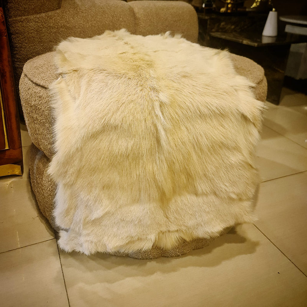 Real goat skin fur pelt by Z Galleria
