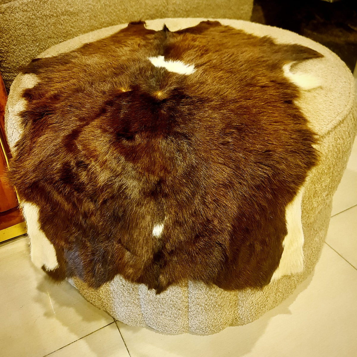 Real goat skin fur pelt by Z Galleria