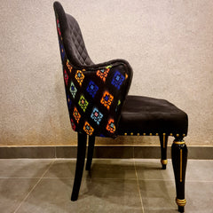 Modern Black and Gold Dining Chair
