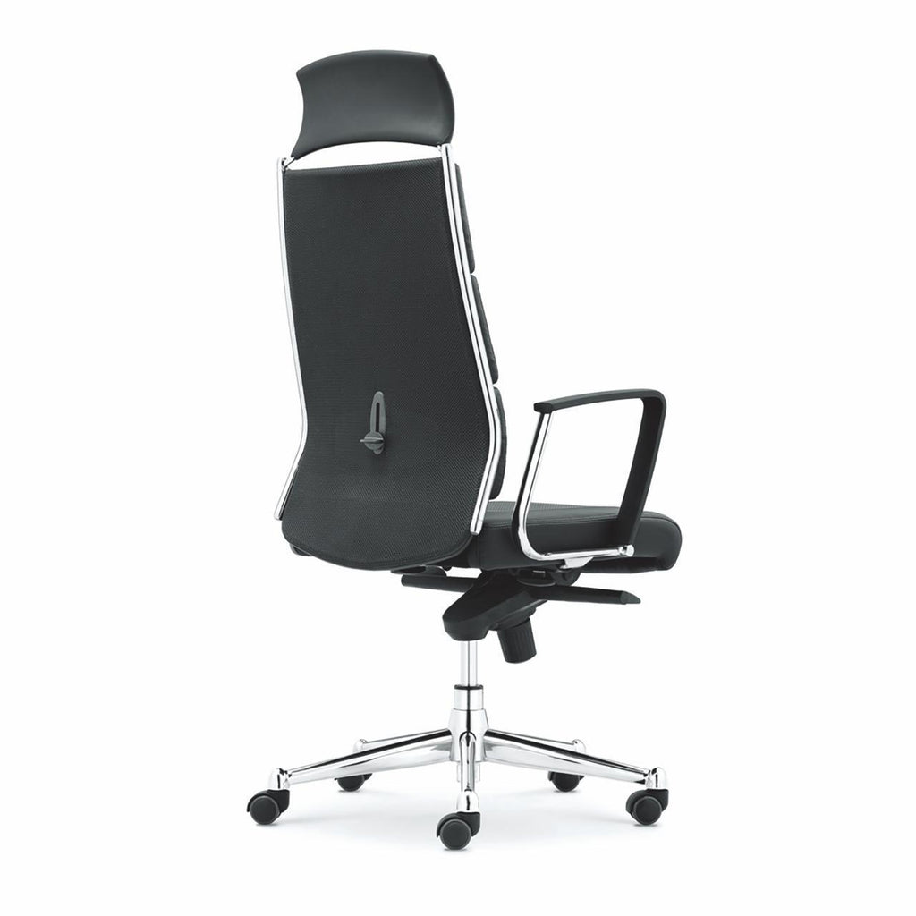 Long-arm rotating office chair detail view