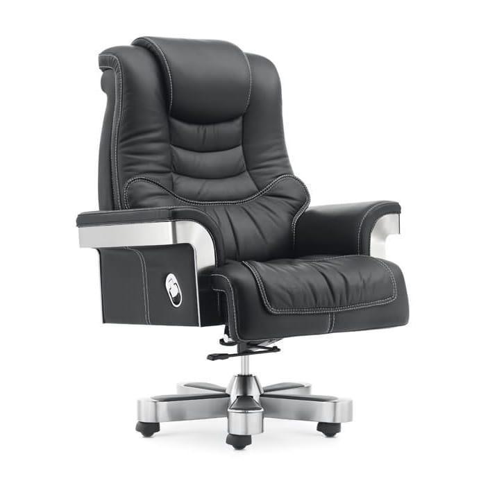 Elegant imported leather office chair with executive design by Z Galleria
