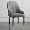 Wooden dining chair with upholstered seat and backrest