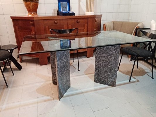 Dining table with marble support by Z Galleria