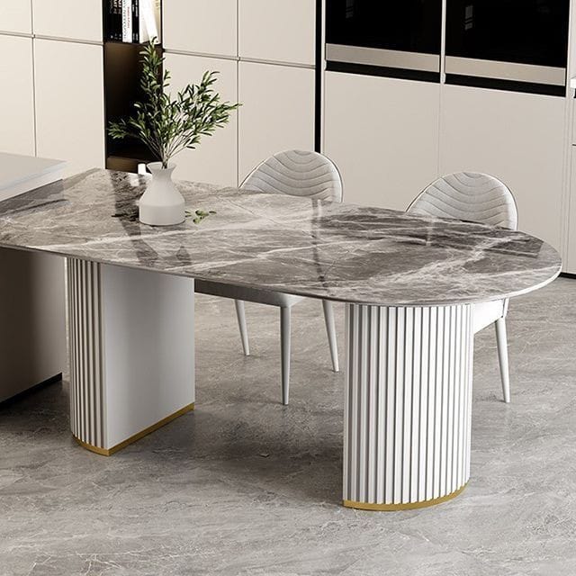 White elegant dining table by Z Galleria