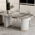 White elegant dining table by Z Galleria