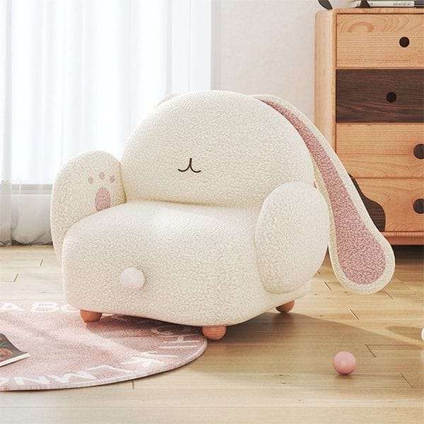 Solid wood kids' chair with soft cushioned seat