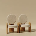Small white towel-upholstered kids' chair